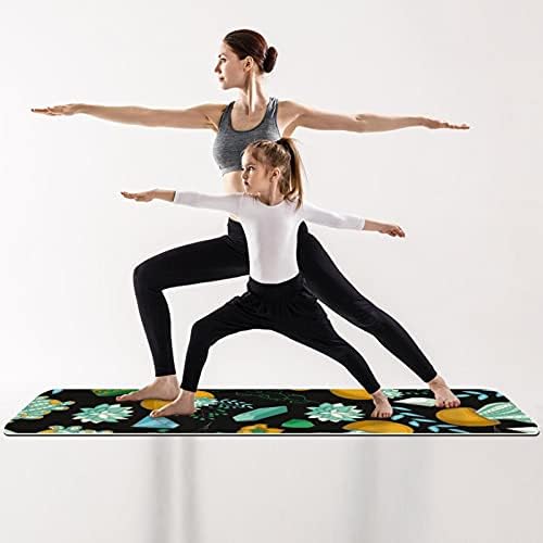 Debela neklizajuća Vježba & amp; fitnes 1/4 prostirka za jogu sa printom cvjetnih biljaka Kaktusa za jogu Pilates & amp; Vježba fitnesa na podu