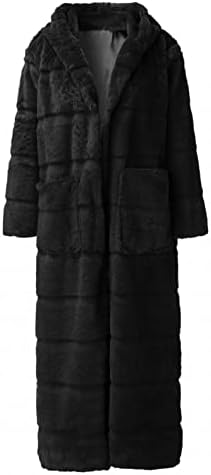 Keerads Faux Fur Sherpa duga jakna za žene Dužina gležnja Zimski kaputi zadebljani prekrivač od runa punog dugačkog toplog fluffnog kaputa