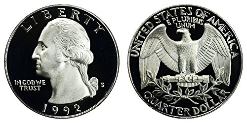 1992 S nama MINT DEEP CASEO Washington Silver Proof Quarter DCAM