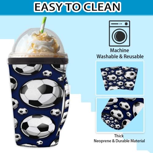 Football Soccer Ball Izulatore za kafu rukav za hladne napitke pića, za višekratnu neprene čaše sa ručkom za 32oz šalice kafe