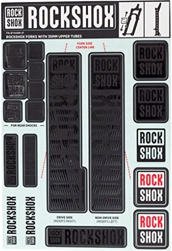 Rockshox Decal Kit, 35 mm, prikriveno crno