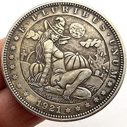Challenge Coin 1930 Halloween bundeve zasipajte lubanje Antique Copper Old Silver Coin CopyCollection Gifts Coin kolekcija
