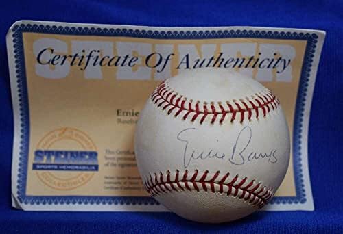 Ernie banke Steiner Coa Autograph Nacionalna liga natpisana bejzbol - autogramirani bejzbol