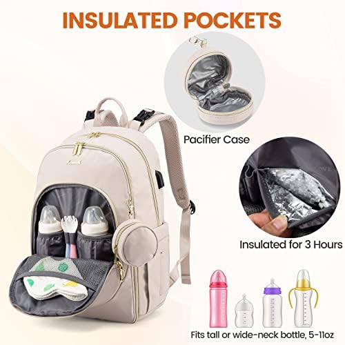 Lovevook ruksak za bageri, torbe za bebe s prenosnim jastukom za mijenjanje, kućište za pacifikator, kolica,