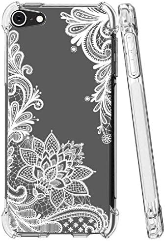 iPod Touch 7 futrola, dodir 6 futrola sa cvećem, Sidande Shockproof Clear Floral Soft Flexible TPU Slim