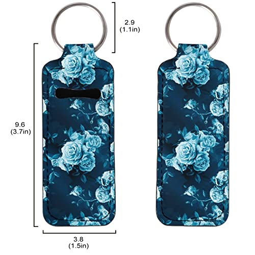 Belidome plavi držač za labelo privjesak za ključeve s ružom morske kornjače Boho hibiskus Gloss Tubes rukav