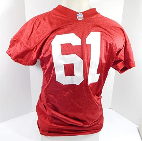 1995 San Francisco 49ers Jesse Sapolu # 61 Igra izdana Crveni dres 52 11 - Neintred NFL igra rabljeni dresovi