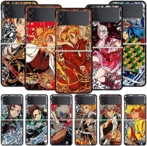 Anime Demon to Slayer kompatibilan sa Galaxy Z Flip 4 Case Inosuke Rengoku futrola za telefon SS Z Flip 4 Case Tanjiro Nezuko Hard Cover Galaxy Z Flip 4 Zflip 4 z Flip4 Zflip4