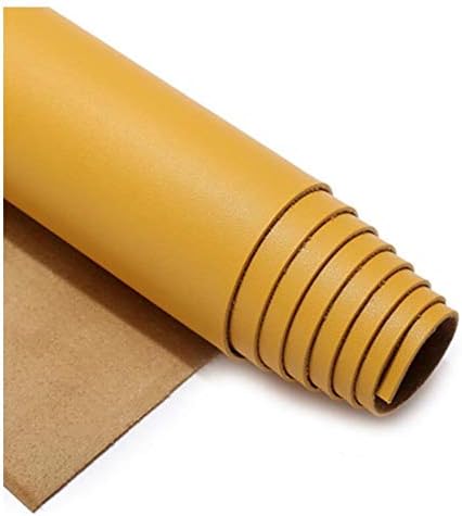 ZDFTCW Meki sintetički pu materijal Materijal od umjetne kože jednobojni listovi od PU sintetičke kože debeli platneni Back Craft DIY Craft, Žuti