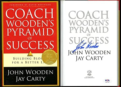 John Wooden trener potpisao je piramidu uspjeha HC 1. ED PSA / DNK autogramirana UCLA - fakultet autogramirani