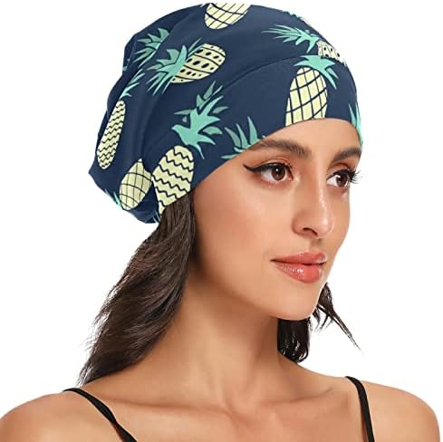 Ženska modna granica slabova kapu poklopac kose poklopca, ukrasni ananas elastična noćna odjeća za spavanje