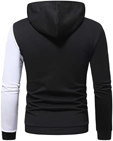 XZHDD jakne za mens, jesen zimske boje blok patchwork dukserišta sportske casual dukseve vanjska odjeća