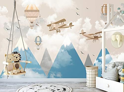Dječja tapapa - planine avioni avioni baloni - foto pozadina Zidna zidna zidna zidna zidna muralna dječja