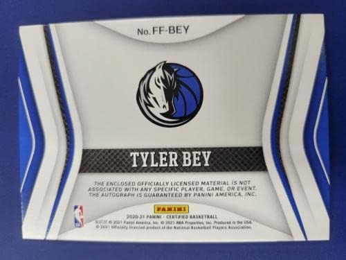 Tyler Bey 2020-21 certificirani Freshman tkanine JSY AUTO FF-bey Dallas Mavericks - autogramirani NBA