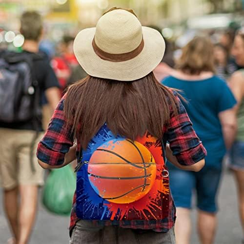 VBFOFBV ruksak za ženske pantalonske ruksak za laptop Travel Casual Torba, sportski košarkaški uzorak moderan