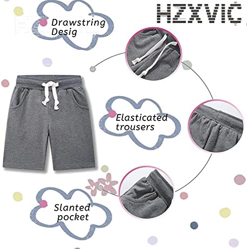 HZXVIC TODDLER Baby Boys Hotsas, ljetne pamučne kratke hlače za dječje djevojke, 3 pakovanja dječjih jogger hlača