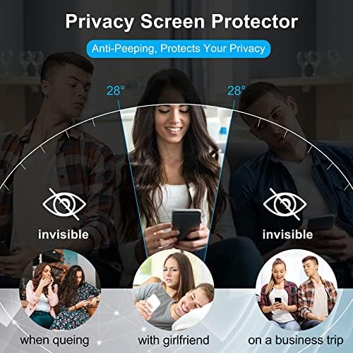 Hokwep [2 paket] Galaxy S23 Ultra zaštitnik ekrana, mat privatnost puni ljepljivi fleksibilni TPU Film [podržava