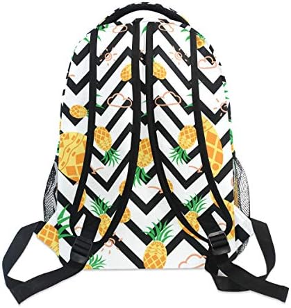Zoeo Girls Ananas ruksaci Chevron crno-bijeli 3. 4. četvrti školski knjigovodbeni torbe za knjige putovanja