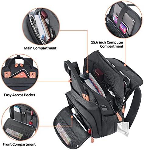 Backpack laptop za djevojke, ženski ruksak sa srednjoškolom sa USB priključkom za školski pribor i fakultetski