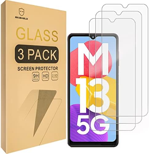 Mr. štit [3-pakovanje] zaštitnik ekrana za Samsung Galaxy M13 5G [kaljeno staklo] [Japansko staklo sa tvrdoćom