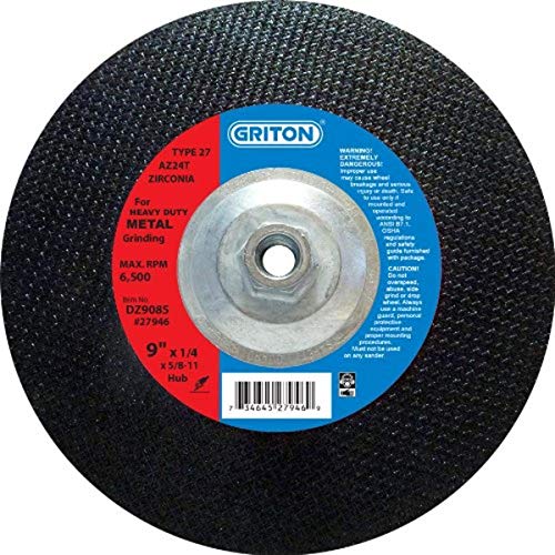 GRITON DZ9085 Tip 27 teški cirkonijski brusni kotači koji se koriste na metalu sa čvorištem, cirkonijom
