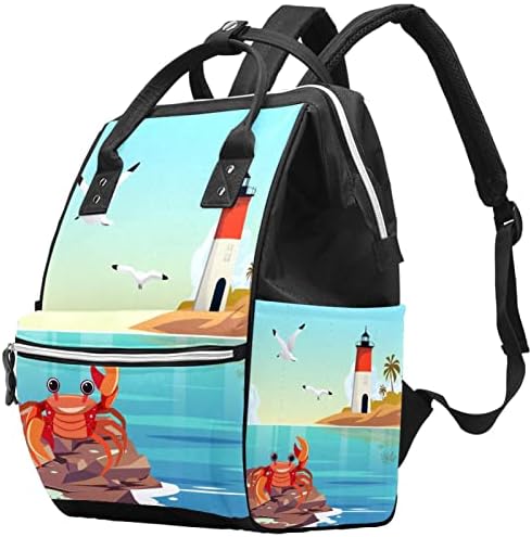 Guerotkr putni ruksak, vrećice za pelene, ruksačka torba za pelene, svjetionik na plaži