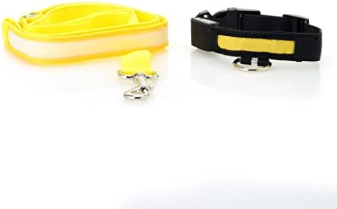 SigurnostVitalni LED petlja i ovratnik za pse Žuta XL