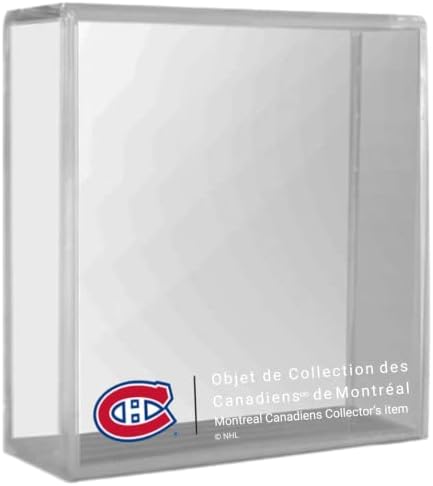 Inglesco Yvan Cournoyer Montreal Canadiens NHL Alumni Photo Puck w / timska vitrina