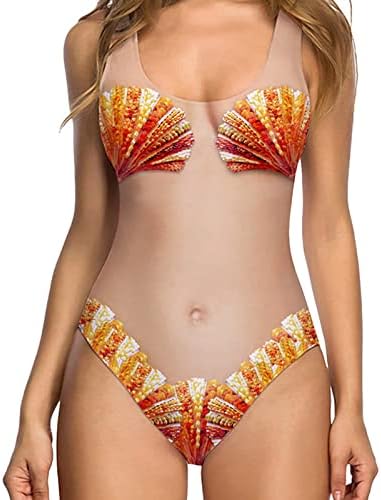 Ženski Jednodijelni kupaći kostim s voćem s printom u bikiniju s printom u kupaćim kostimima u Skleku podstavljeni