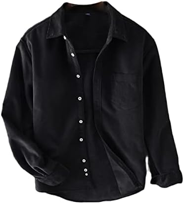 Zimska Jesen Premium Labava Bluza Sa Dugim Rukavima Na Reveru Muška Somotna Topla Zadebljana Flisa Starinske