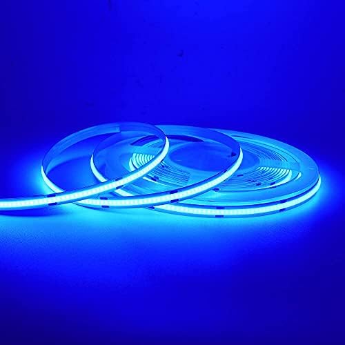 Xunata Cob Led traka, 1m / 3.3 ft nepropusna fleksibilna Cob Led Svjetla za užad DC 5V 320 LED / m plava