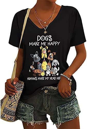 Psi me čine sretnim ljudima čine da mi glava boli košulju dugim majicama dugih rukava ljubitelji pasa majice za žene