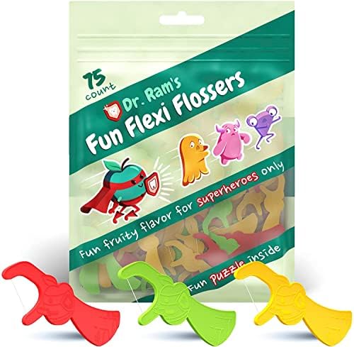 Dr. Ram's Kids Flossers-zabavni Flexi Flossers - Dječiji konac sa interaktivnom edukativnom slagalicom -