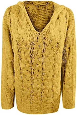 Žene V izrez Batwing rukav Ležerne prilike sa labavim duksevima Duks preveliki kabel pleteni džemper Outerwear