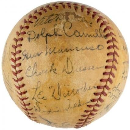1940. Brooklyn Dodgers tim potpisao je bajzbol nacionalne lige JSA COA - autogramirani bejzbol