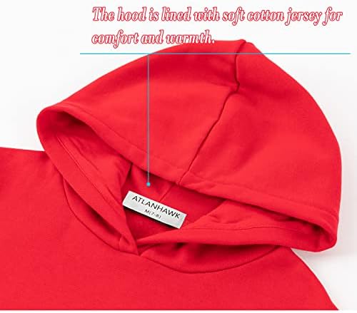 Hoodie s kapuljačom Atlanhawk HOODIE mekane brušene ruke klasično aktivno pulover dukserice za dječake ili