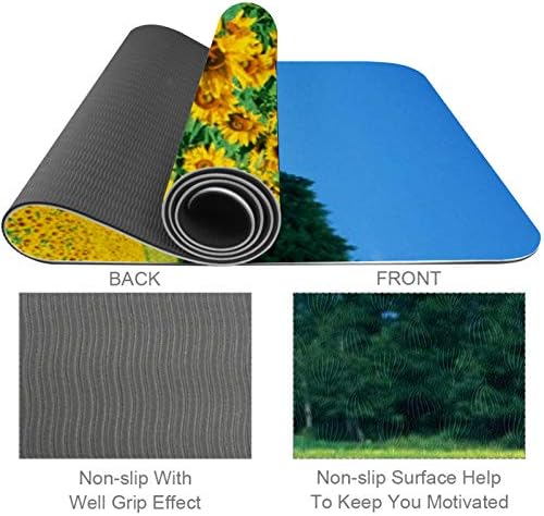Siebzeh Sunflower Premium Thick Yoga Mat Eco Friendly gumeni Health&fitnes neklizajuća prostirka za sve