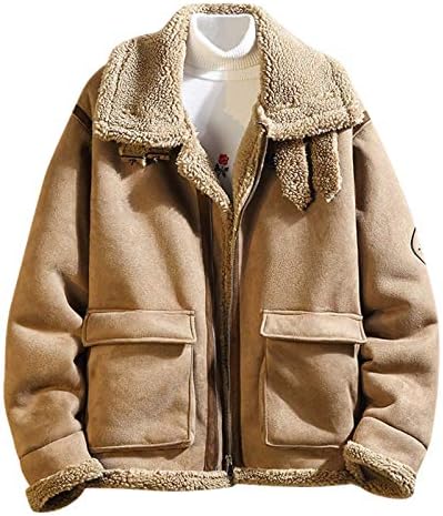 ADSSDQ Zimski kaput, klasični poslovni kaputi s dugim rukavima Muškarac Očev dan otvorenog prednjeg montaža
