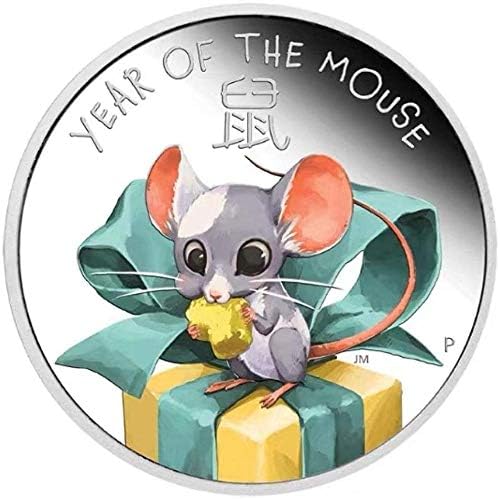 2020 Gengzi Godina Big Ear Mouse životinjski zodijak Srebrna kolekcija kolekcija kovanica miša Novogodišnji poklon kovanica Coin Copysovevenir Novelty Coin poklon
