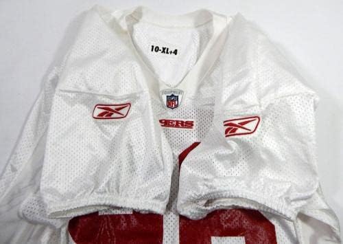 2010 San Francisco 49ers # 96 Igra Polovni dres bijelog prakse XL DP33922 - Neintred NFL igra Rabljeni dresovi