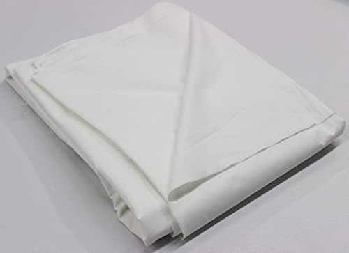 Mybecca Bijela pamučna Muslin tkanina široka tekstilna tkanina za drapiranje: 58 inča 2-jarde