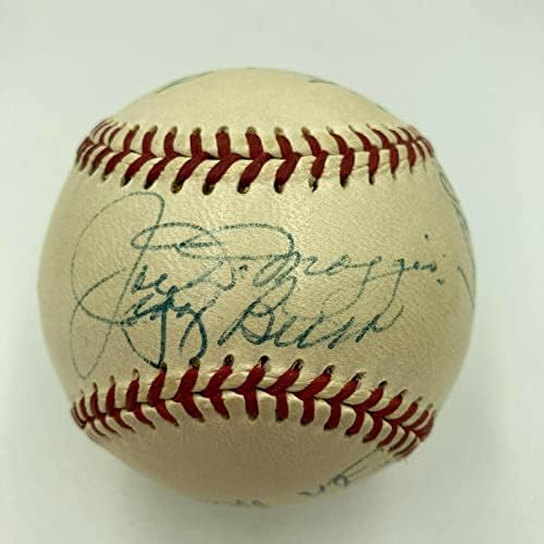 Prekrasan Mickey Mantle Joe Dimaggio 1956 Yankees Multi potpisan bejzbol JSA COA - autogramirani bejzbol