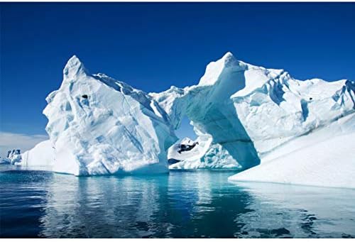 Baocicco 7x5ft White Iceberg Pozadine za fotografiju polarni Region snijeg vjenčanje pozadina Sjeverni pol ledena polica Snow Mountain pozadine plavo nebo čista voda iz mora pozadina za snimanje fotografija rekviziti