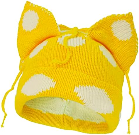 Knit Beanie kape za žene Slatke mačke ušima Zima topla pletena velika uši kukičani kapice Skijanje na otvorenom