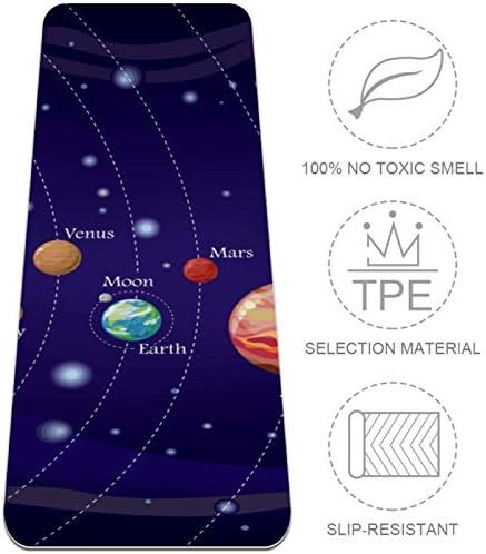 Siebzeh Solar System Premium Thick Yoga Mat Eco Friendly Rubber Health & amp; fitnes Non Slip Mat za sve
