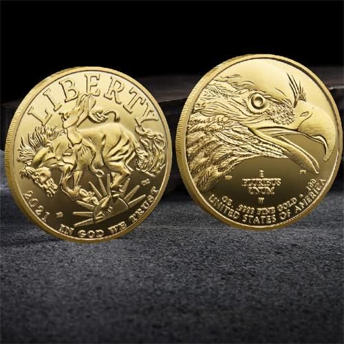 30mm * 2 mm Liberty novčiće reljefni metalni pozlaćeni srebro prigodni kovani novčić američki orao Lucky