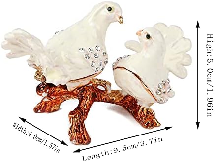 Fasslino Slatki golubovi nakit nakita sa šarkama ručno oslikanim pticama životinjskih ukrasa za životinje Poklon za kućni dekor