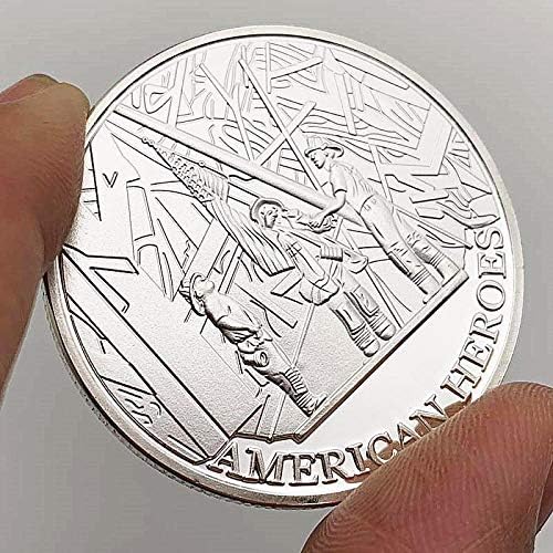 Sertember 11.2001 Američki junaci Suvenir Kolekcionarni poklon u sjećanju na one koje smo izgubili srebrni prigodni novčić
