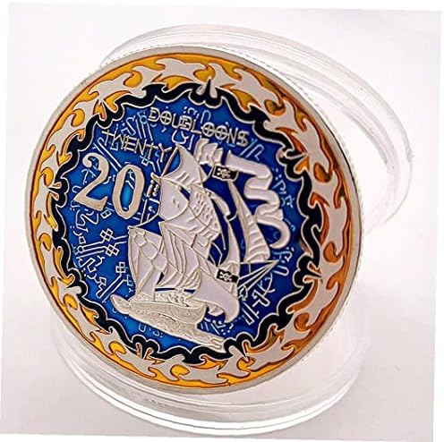 Ruluti gusarski novčić Srebrna navigacija Nostalgična kolekcija novčića za suvenir Lubanje kovanice jedrilice
