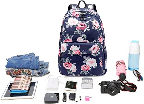 Joyfufe ruksak za djevojke, teen ruksake Lagane djece Bookbags Školski ruksak s ručkom kutijom Olovka Case Travel Laptop ruksak casual Daypacks cvjetni